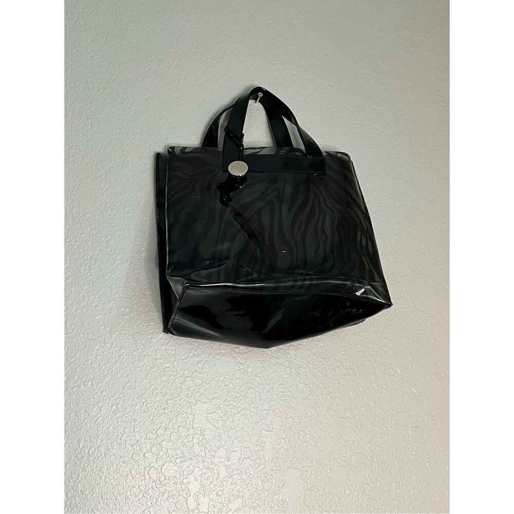 Authentic Furla Black Transparent Plastic Bag‎ With Tag zebra